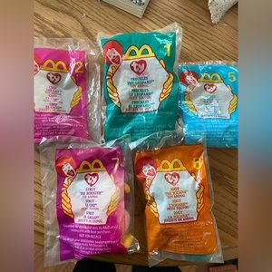 Five McDonalds Vintage Mini Beanie Babies